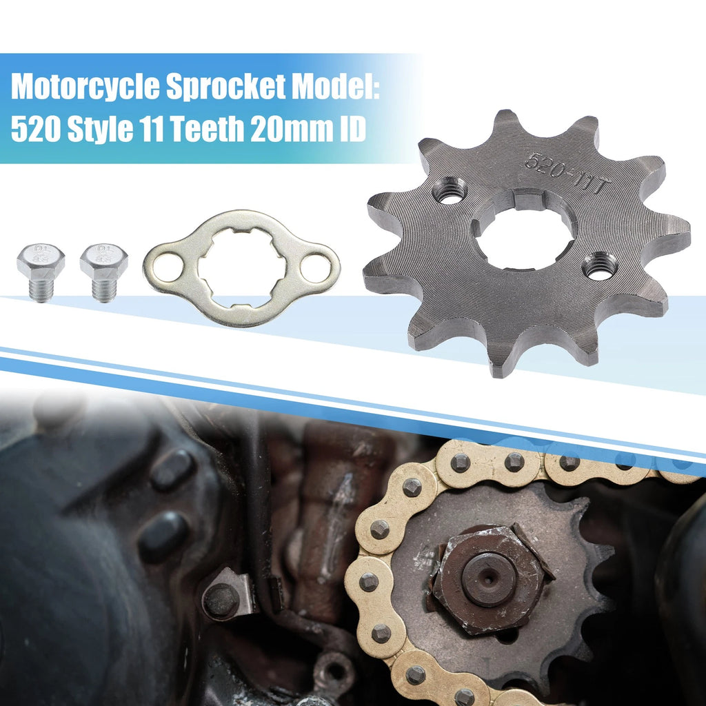 Engine Sprocket Set 11T 520 Style 20mm ID Front for Pit Bike ATV (fits many)