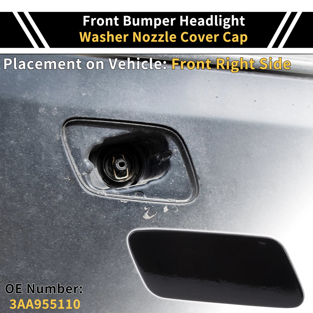Right Bumper Headlight Washer Nozzle Cover Cap for VW Passat (2010–2015)