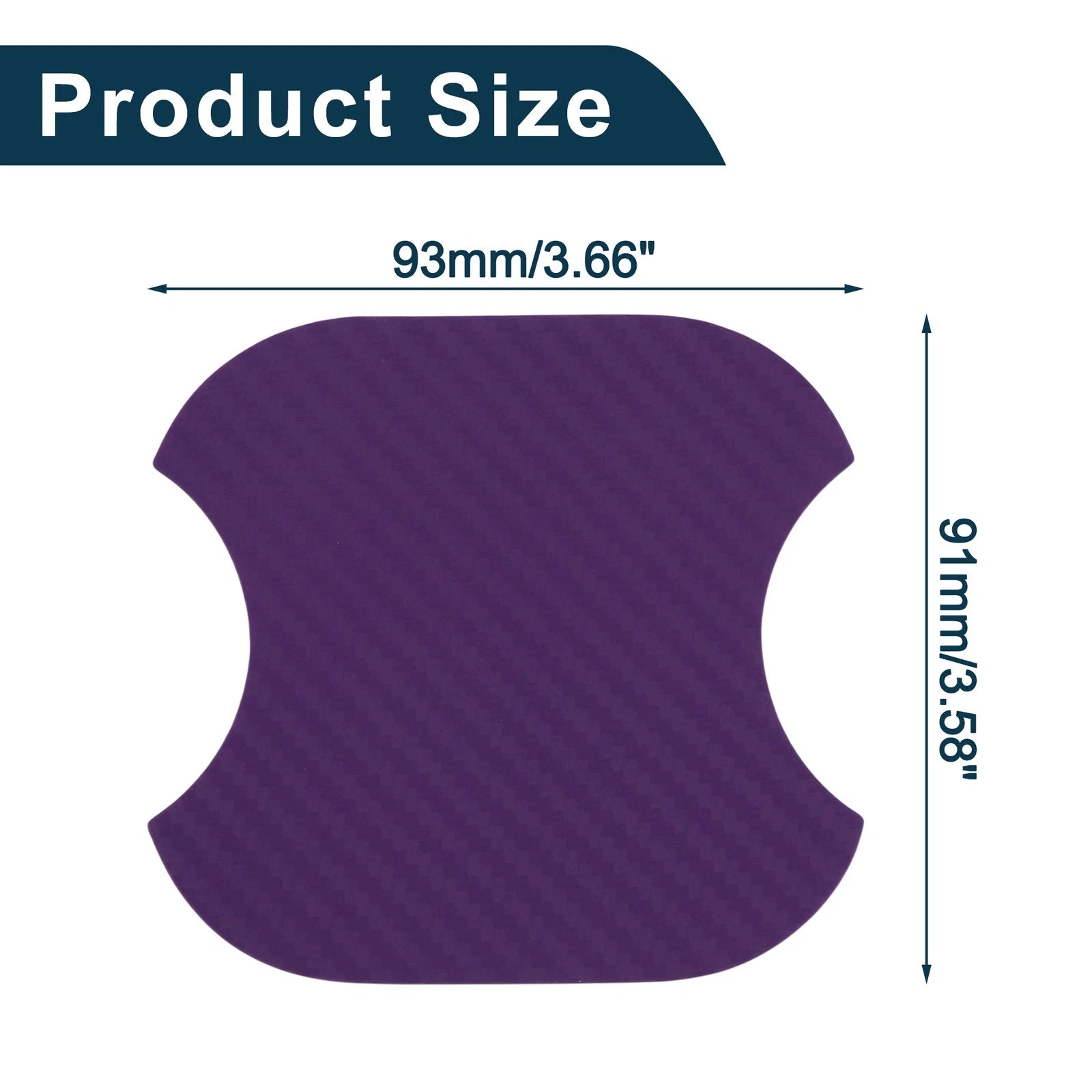Car Door Handle Scratch Protector for Universal Vehicles (91x93mm, Purple)