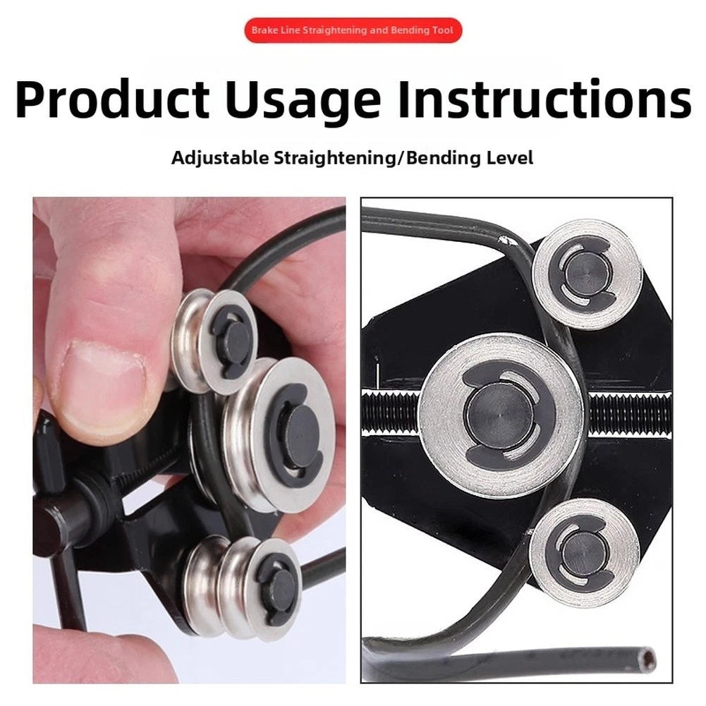 Manual Pipe Straightener for Brake Lines (Adjustable T Handle, Chrome Vanadium)