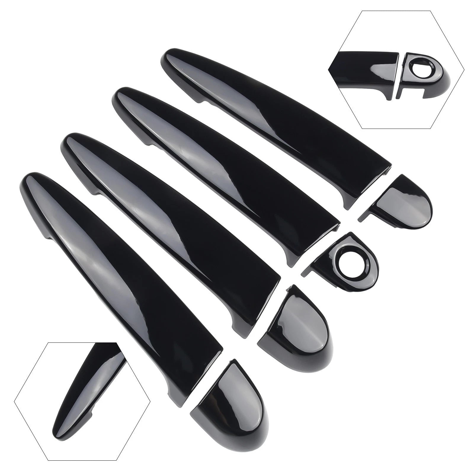 4X Gloss Black Door Handle Covers for BMW E87 E90 E91 E92 E93 F30 X2 X3 X4 X6