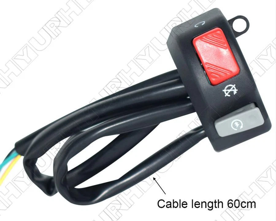 12V Handlebar Mount Switch for Motorcycle (7/8" 22mm)