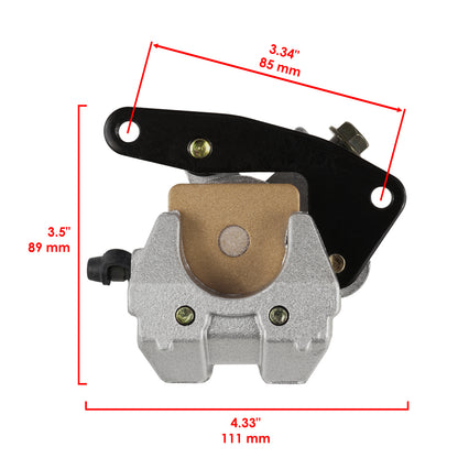 Caltric Front Brake Disc and Caliper Left for Honda TRX400EX 1999–2000