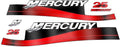 Set of 2 Marine Outboard Decals for Mercury FourStroke 25 HP (Red)
