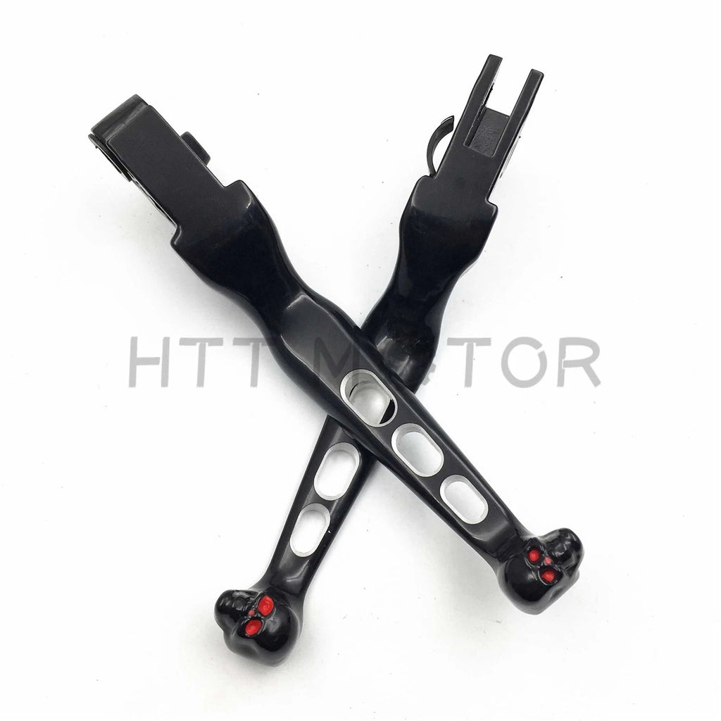 Black Smooth Wide Blade Levers for Harley-Davidson Road King (2014–2023)