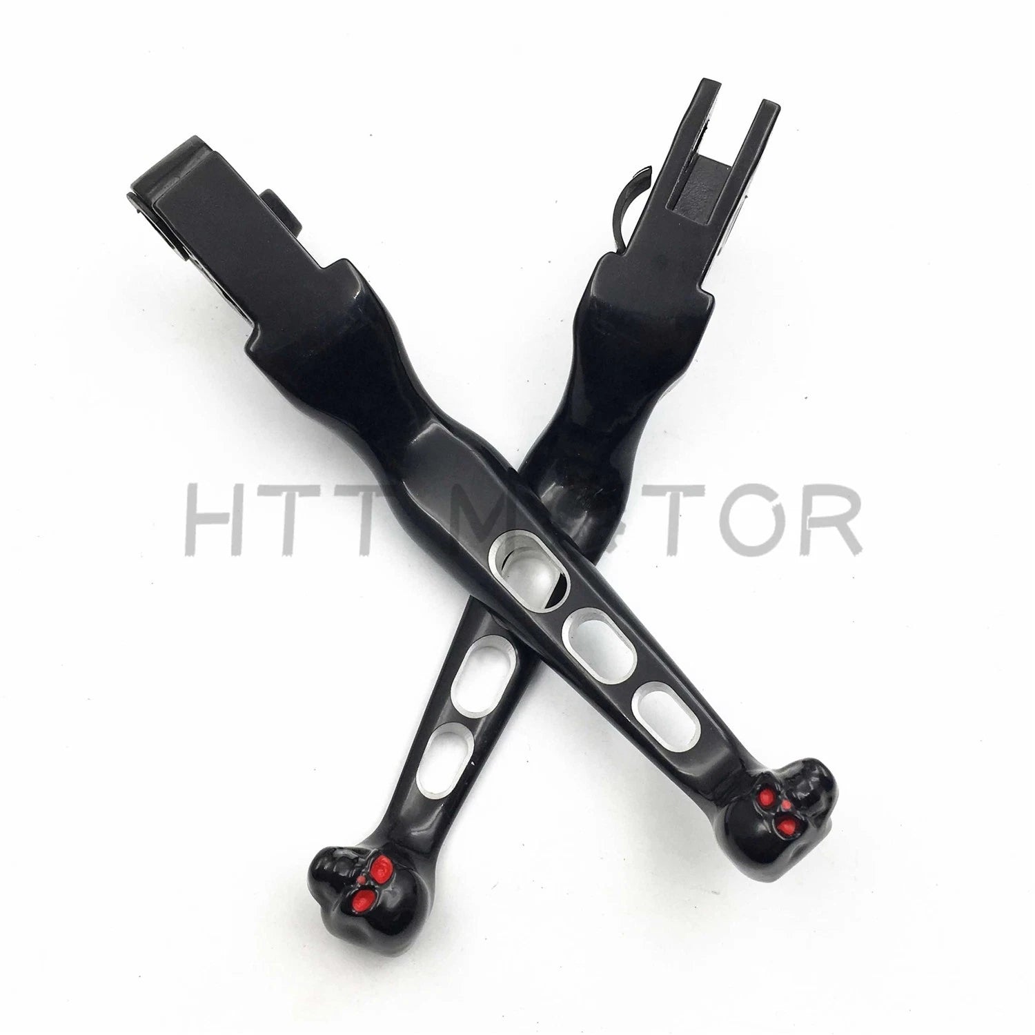 Black Smooth Wide Blade Levers for Harley-Davidson Road King (2014–2023)
