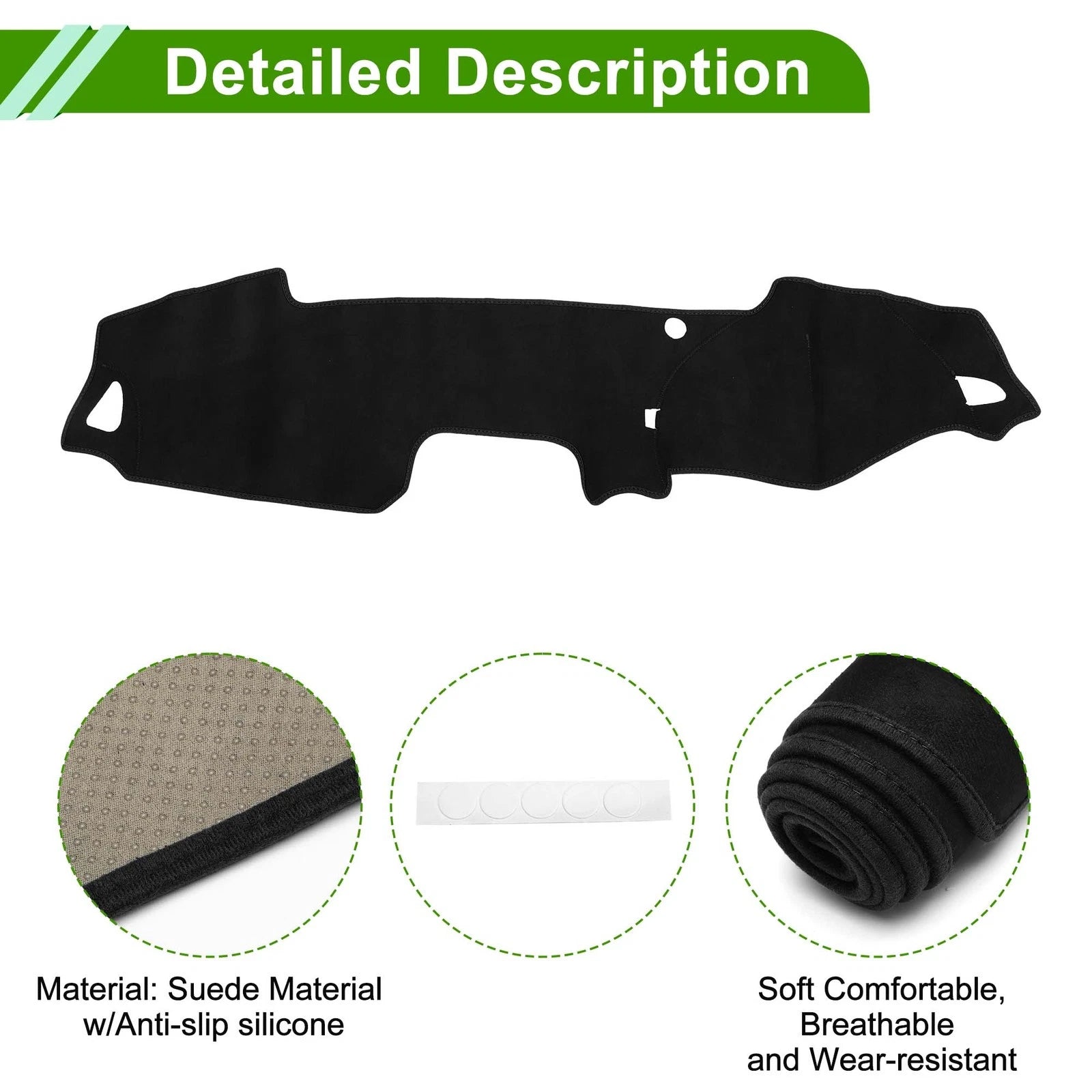 Dash Cover Mat for Mazda MX-5 ND RF Miata (2015–2020) Black
