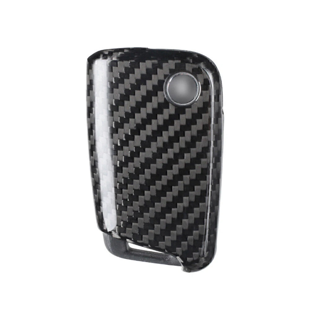 Remote Key Fob Shell Cover for VW Golf Jetta (2015–Present) Carbon Fiber Black