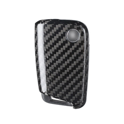 Remote Key Fob Shell Cover for VW Golf Jetta (2015–Present) Carbon Fiber Black