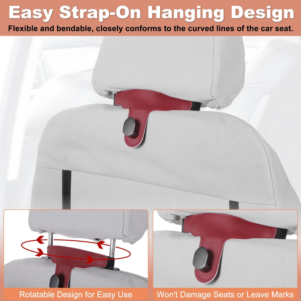 2Pcs Car Seat Headrest Hooks for Universal Fit (2010–2023)