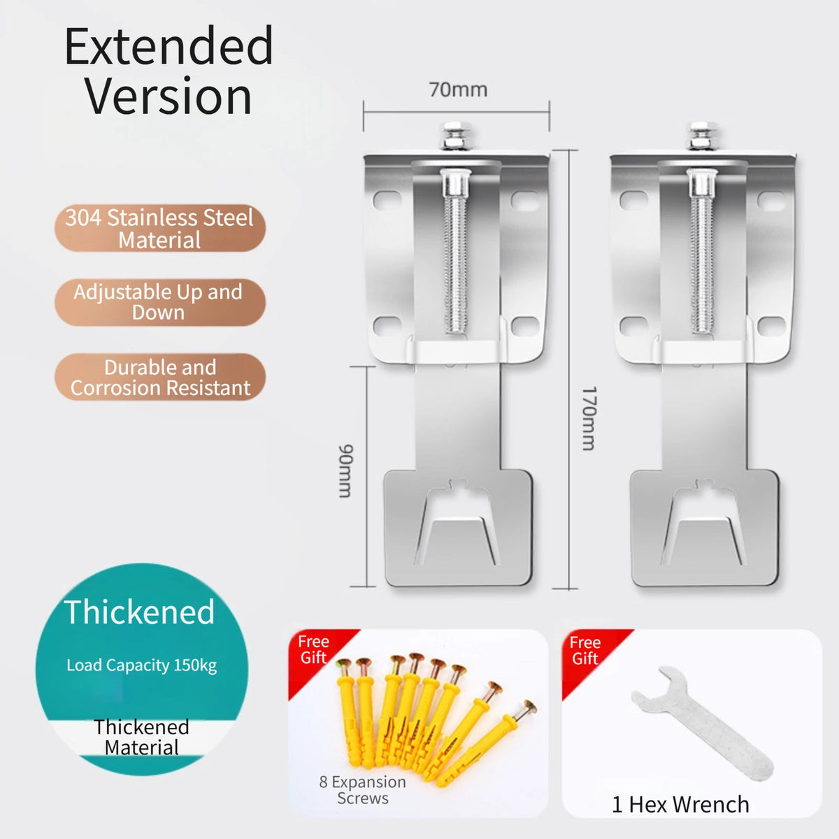Adjustable Hanging Bracket for Top-Mount Range Hoods (2010–2023)