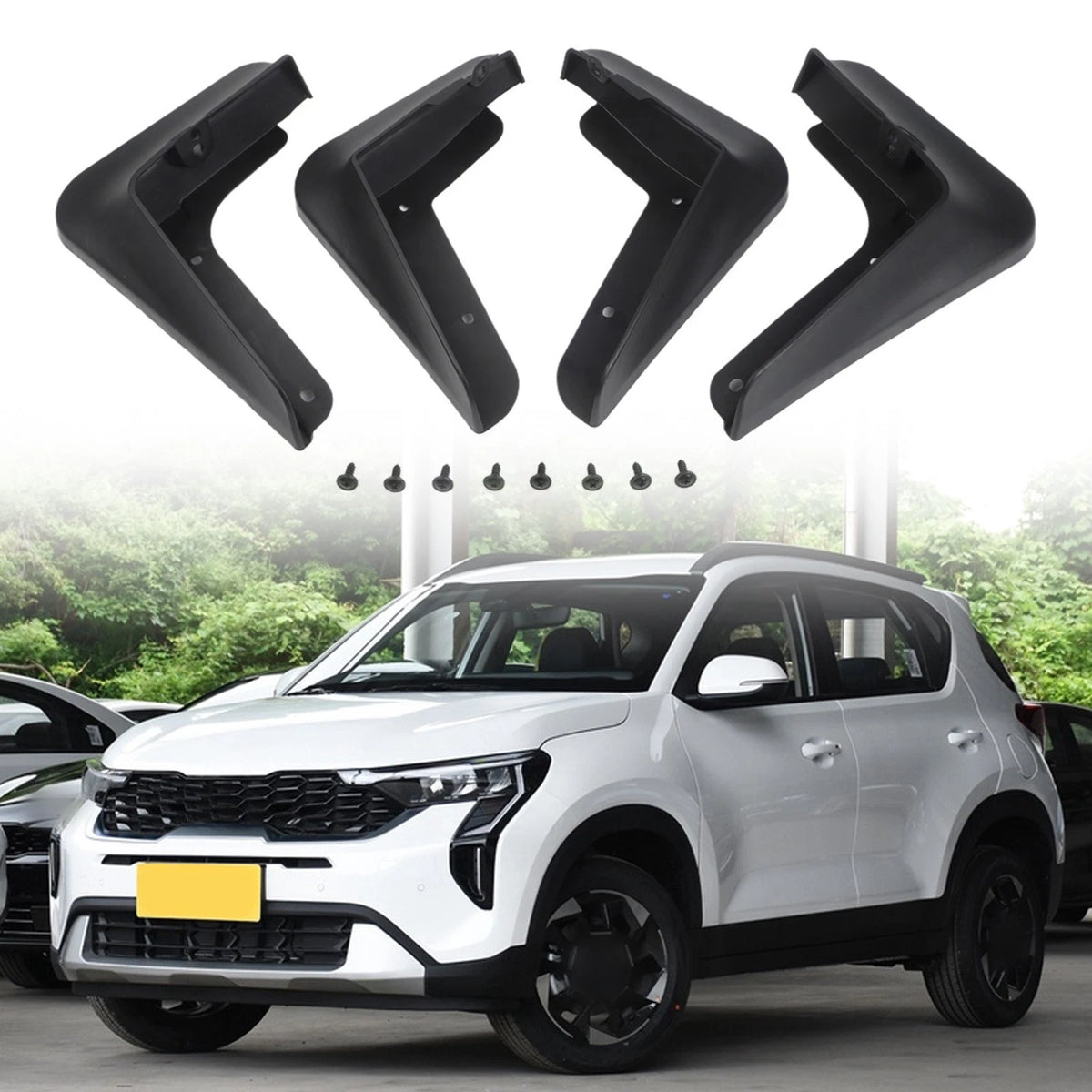 Set of 4 ABS Black Mud Flaps for KIA Sonet (2020–2026)