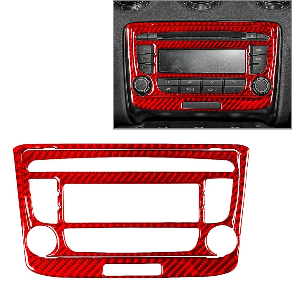 Air Conditioner CD Switch Control Panel Cover Trim Red for Audi TT TTRS (2008–2014)