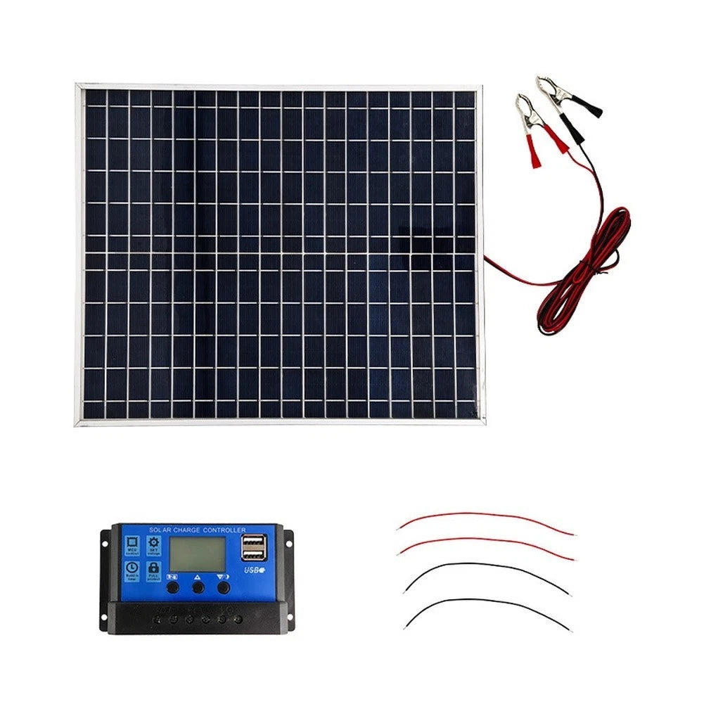 22W Polycrystalline Solar Panel for 12V System Power Supply (Outdoor Camping)