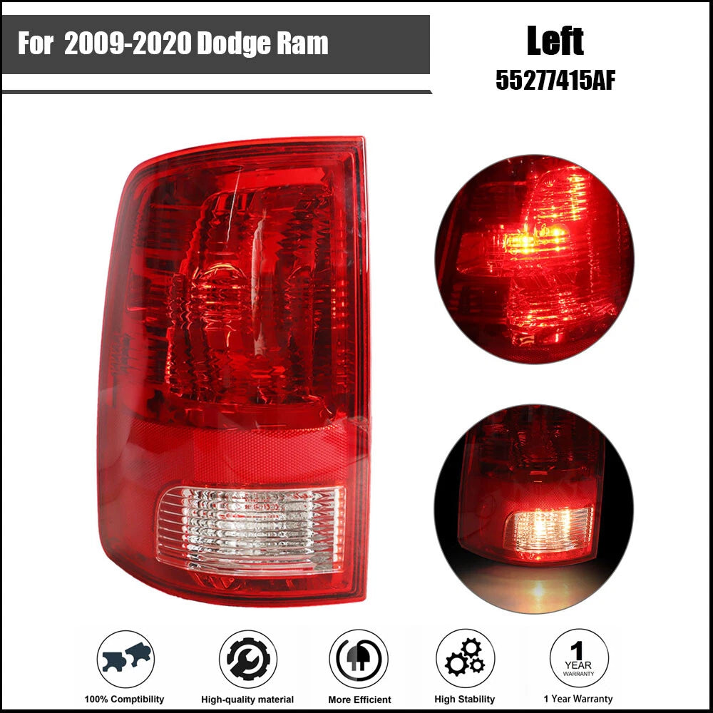 Tail Light for Dodge Ram 1500 2500 3500 (2009–2020) LH Driver Side