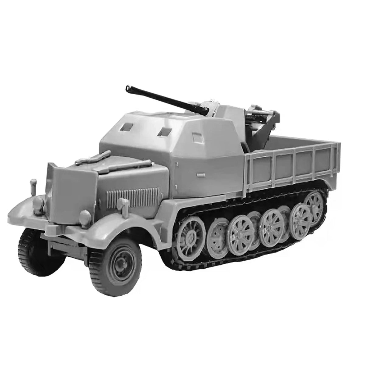 4D Half-track Armored Vehicle FLAK37 Model 1:72 Simulation