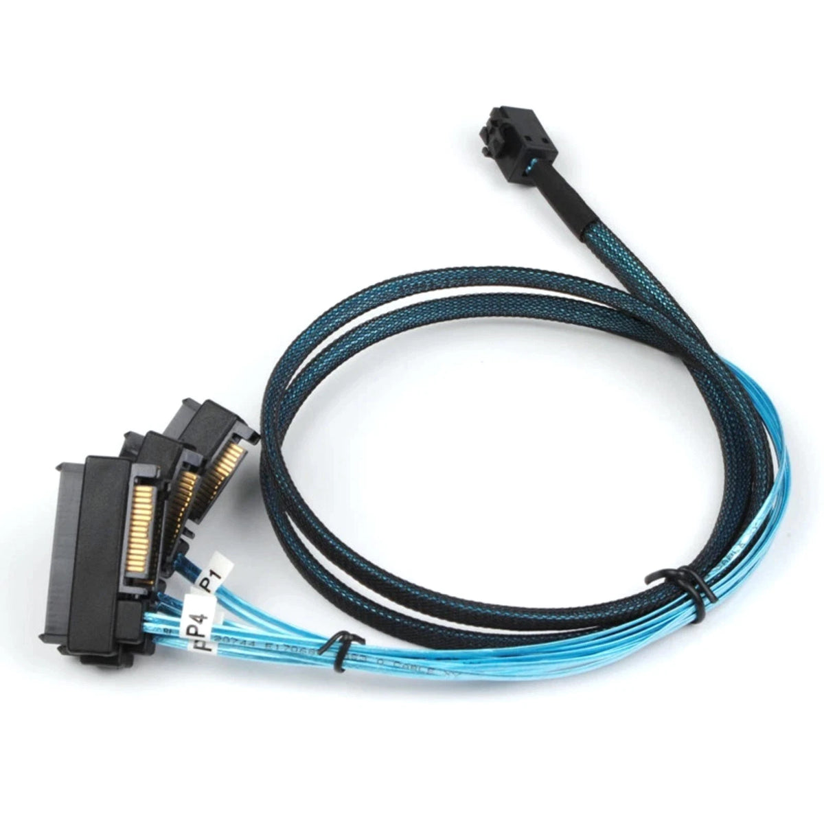 Internal RAID Cable SFF-8643 to 4 SFF-8482 SAS Breakout 1M with Power Connector
