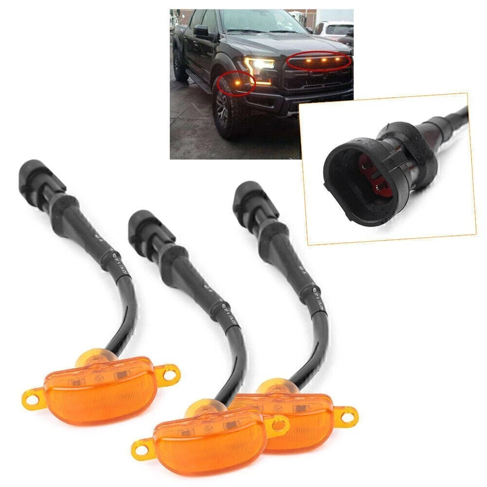 3X Front Upper Amber Light Lens for Ford F150 (2004–2017)
