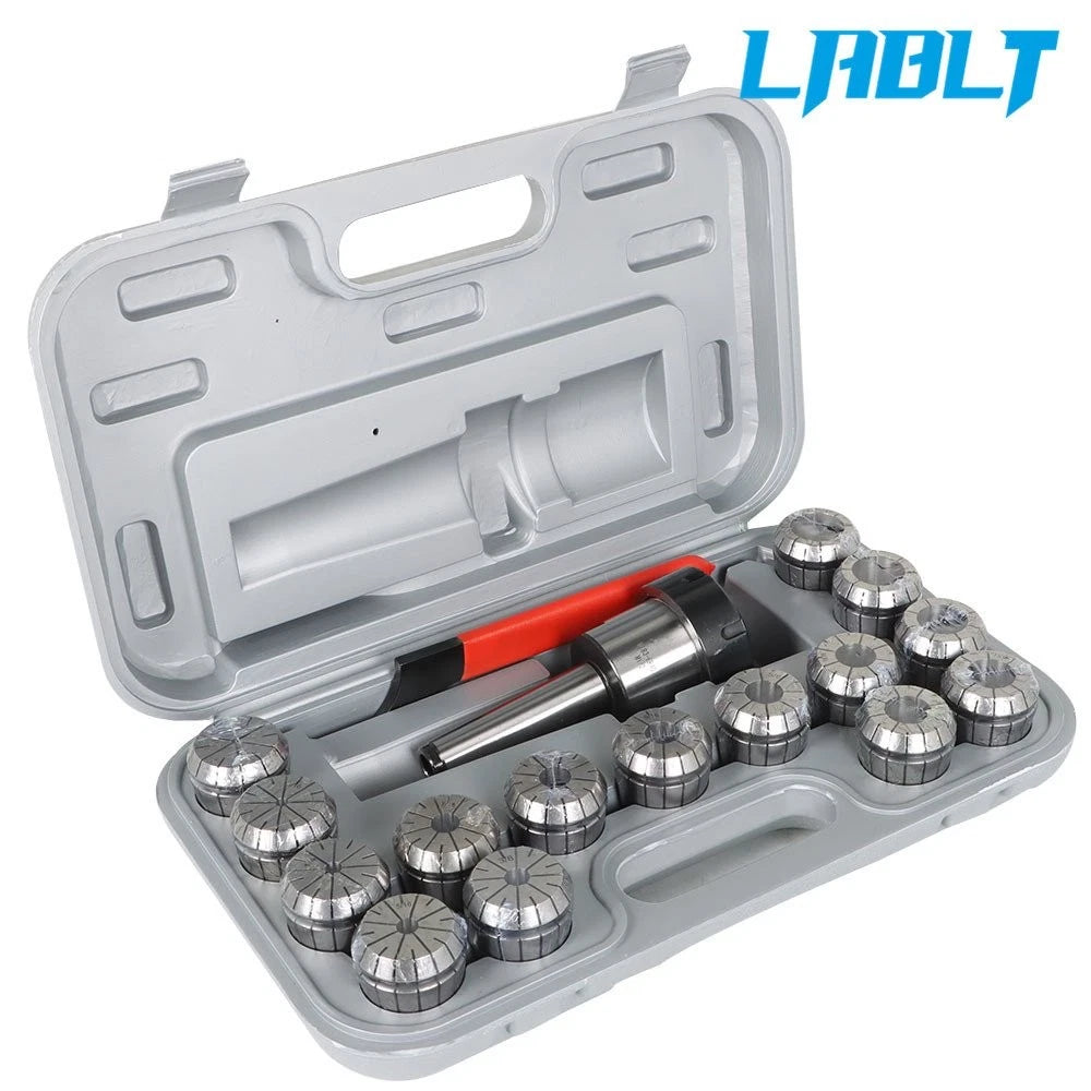17Pcs MT3 ER-40 Spring Collet Chuck Set for Milling & Drilling