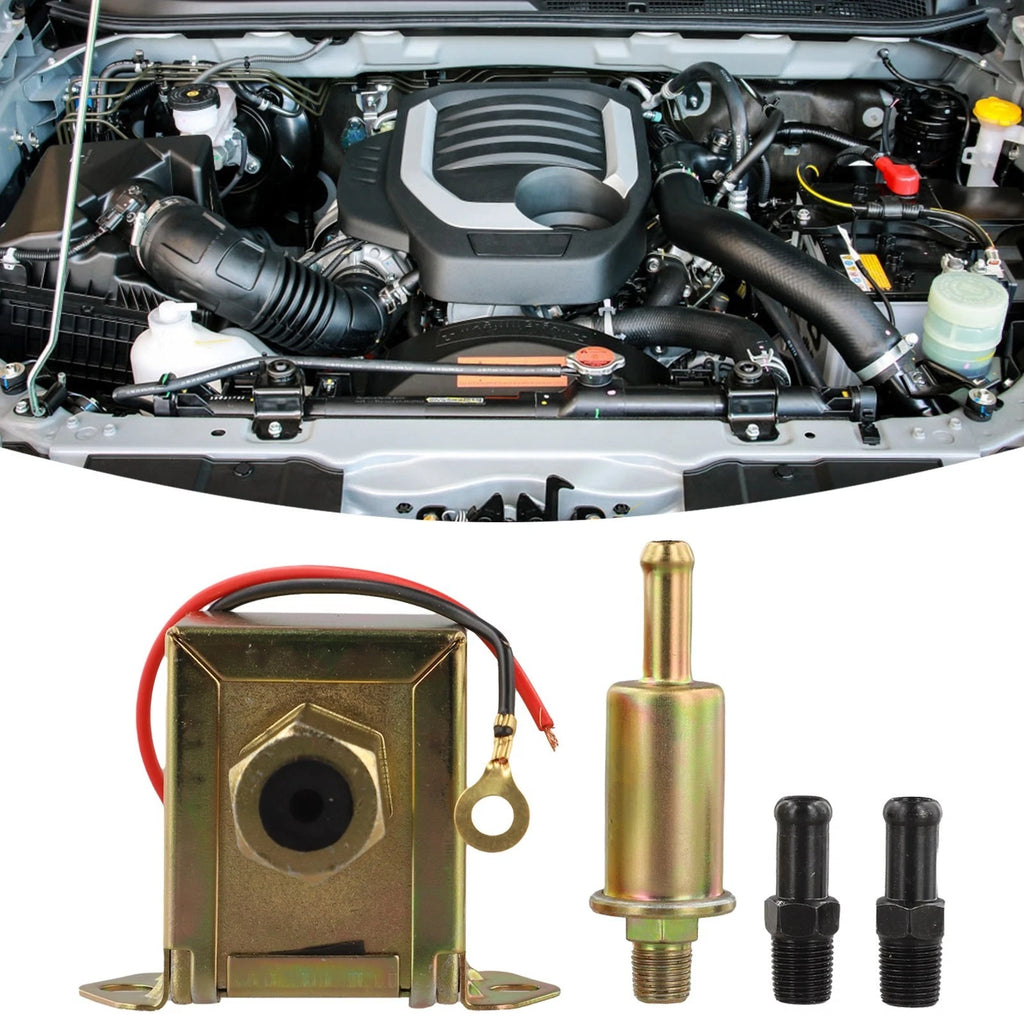 Electric Inline Fuel Pump for Universal Fitment (Metallic Shell)