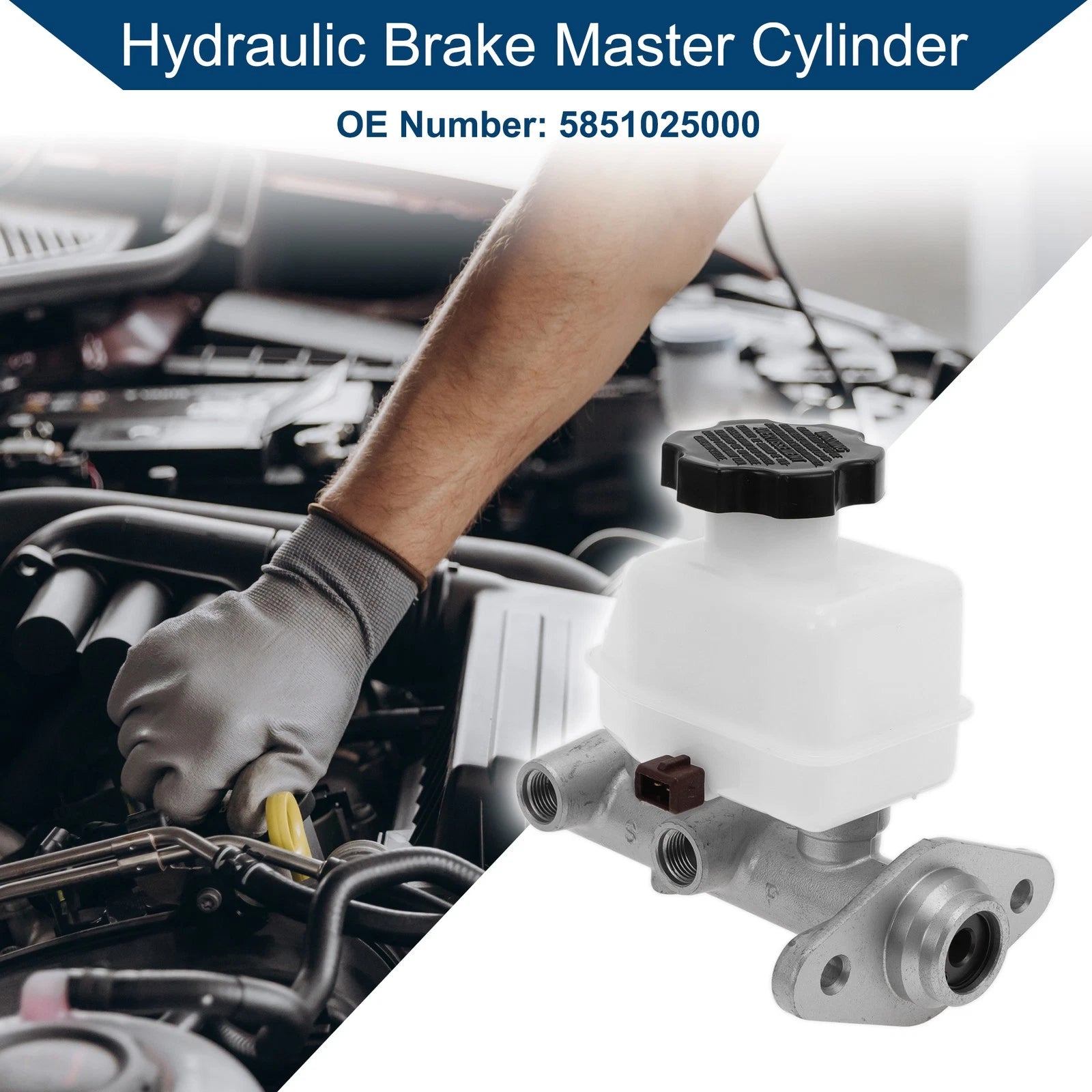 Brake Master Cylinder with Reservoir Replacement for Hyundai Accent (2000–2005)