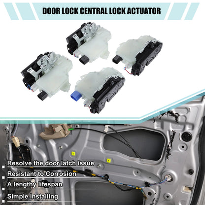 Door Latch Actuator Left Right Front Rear Pair for Volkswagen GTI (2006–2009)