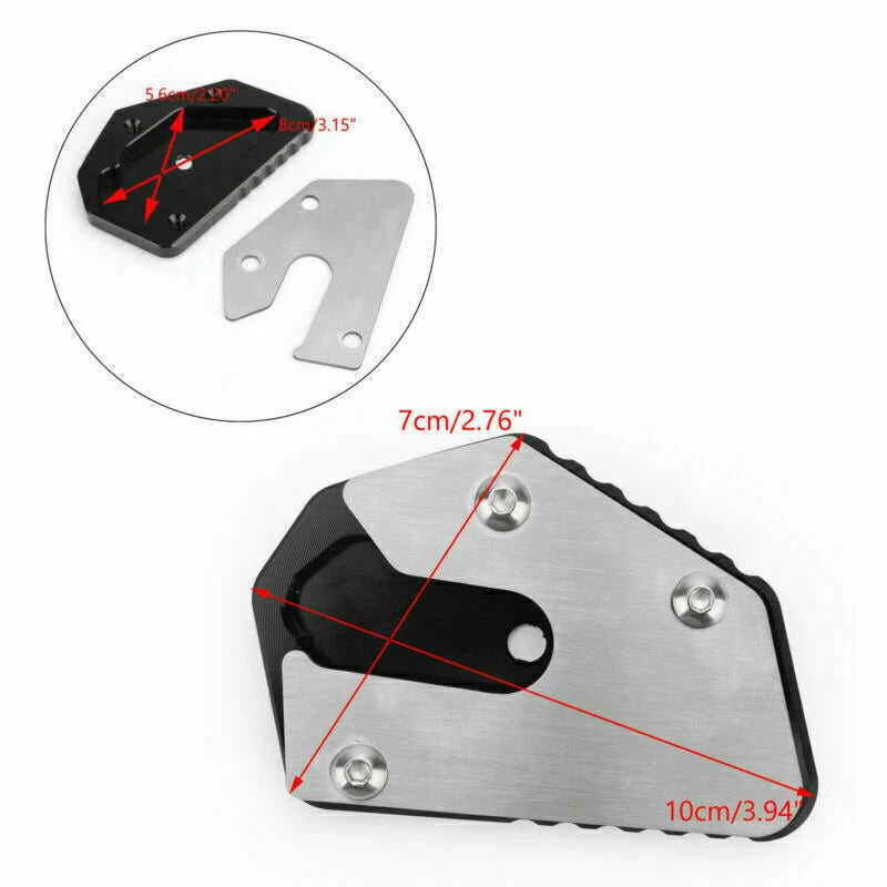 CNC Kickstand Side Stand Extension Pad for Suzuki V-Strom 650XT (2017–2019)