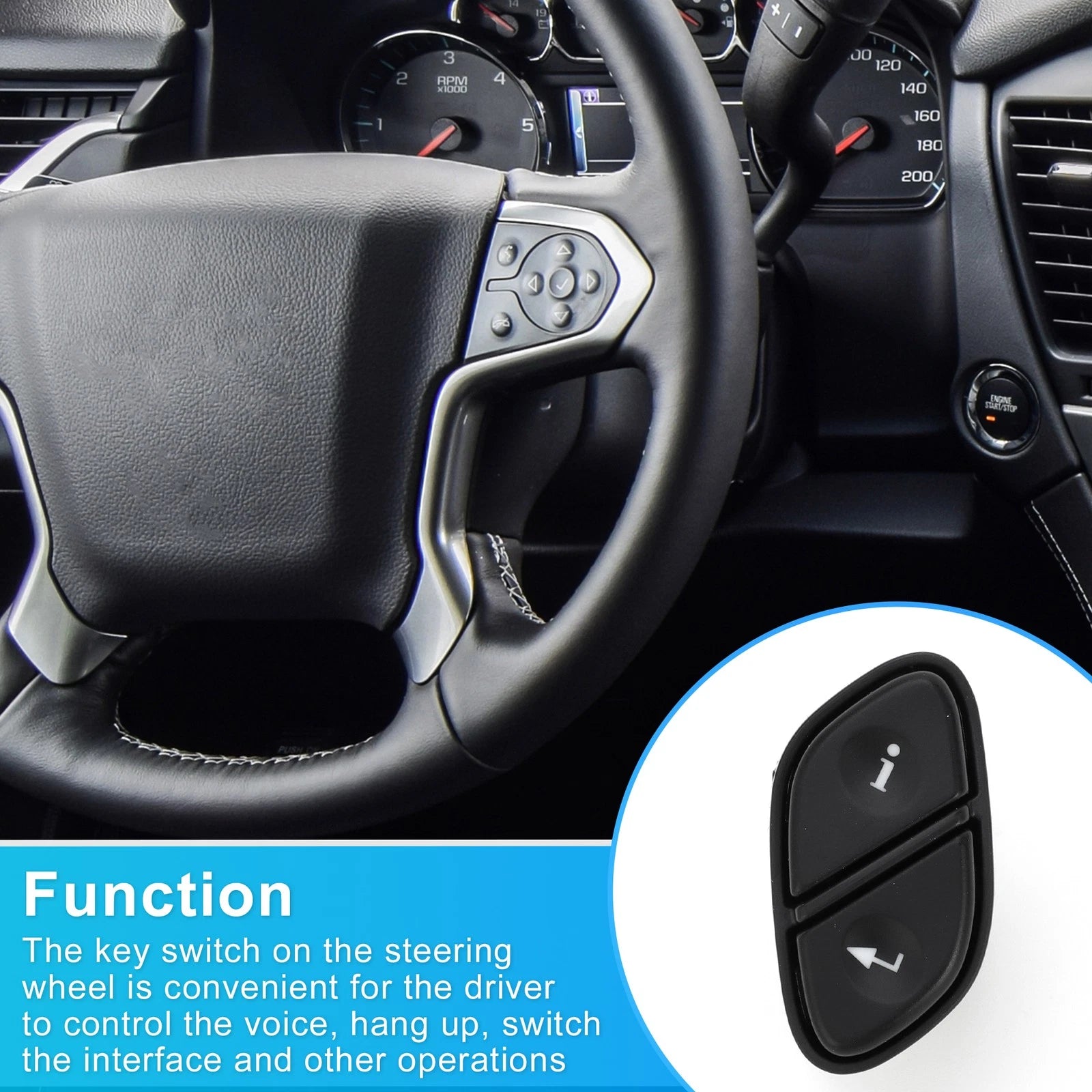 Steering Wheel Control Switch No. 21997739 for Cadillac Escalade (2002–2020)