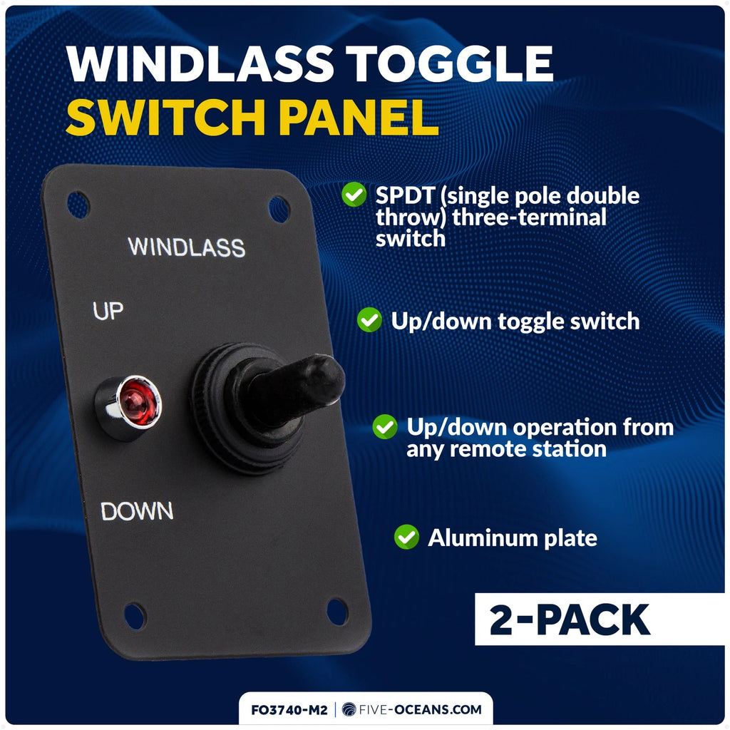 2-Pack Toggle Anchor Windlass Switch for (12V) - FO3740