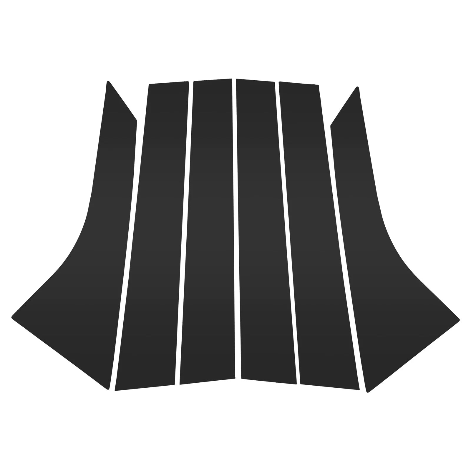 6pcs Door Pillar Window Trim for Ford Focus (2008–2011) Black