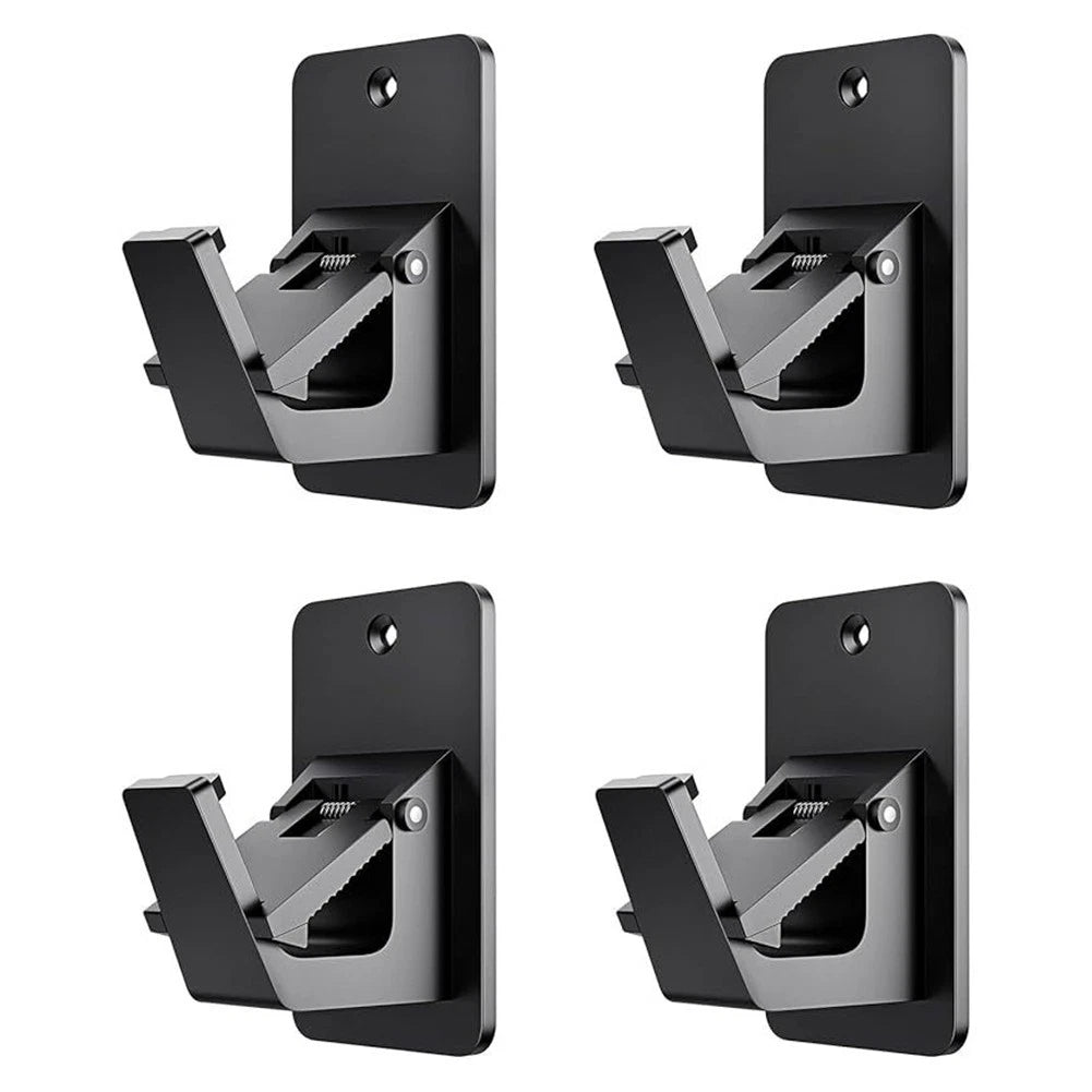 Set of 4 No Drill Curtain Rod Brackets for Bathroom Kitchen Bedroom