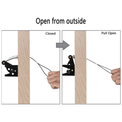 Self-Locking Gravity Latch for Adjustable Gates