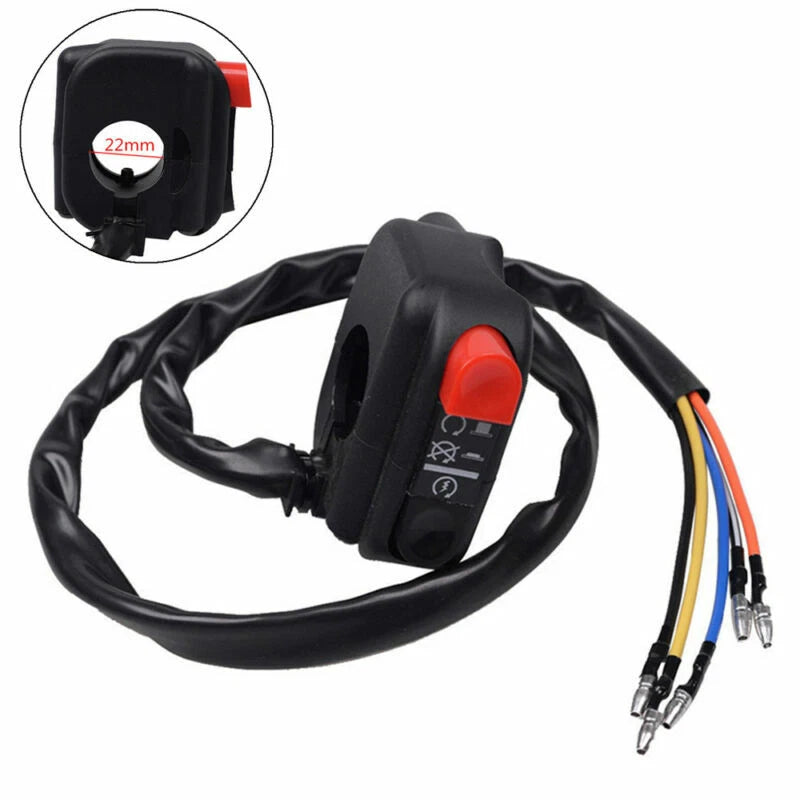 22mm Ignition Switch for Motorcycle (On Off Starter Engine Start)