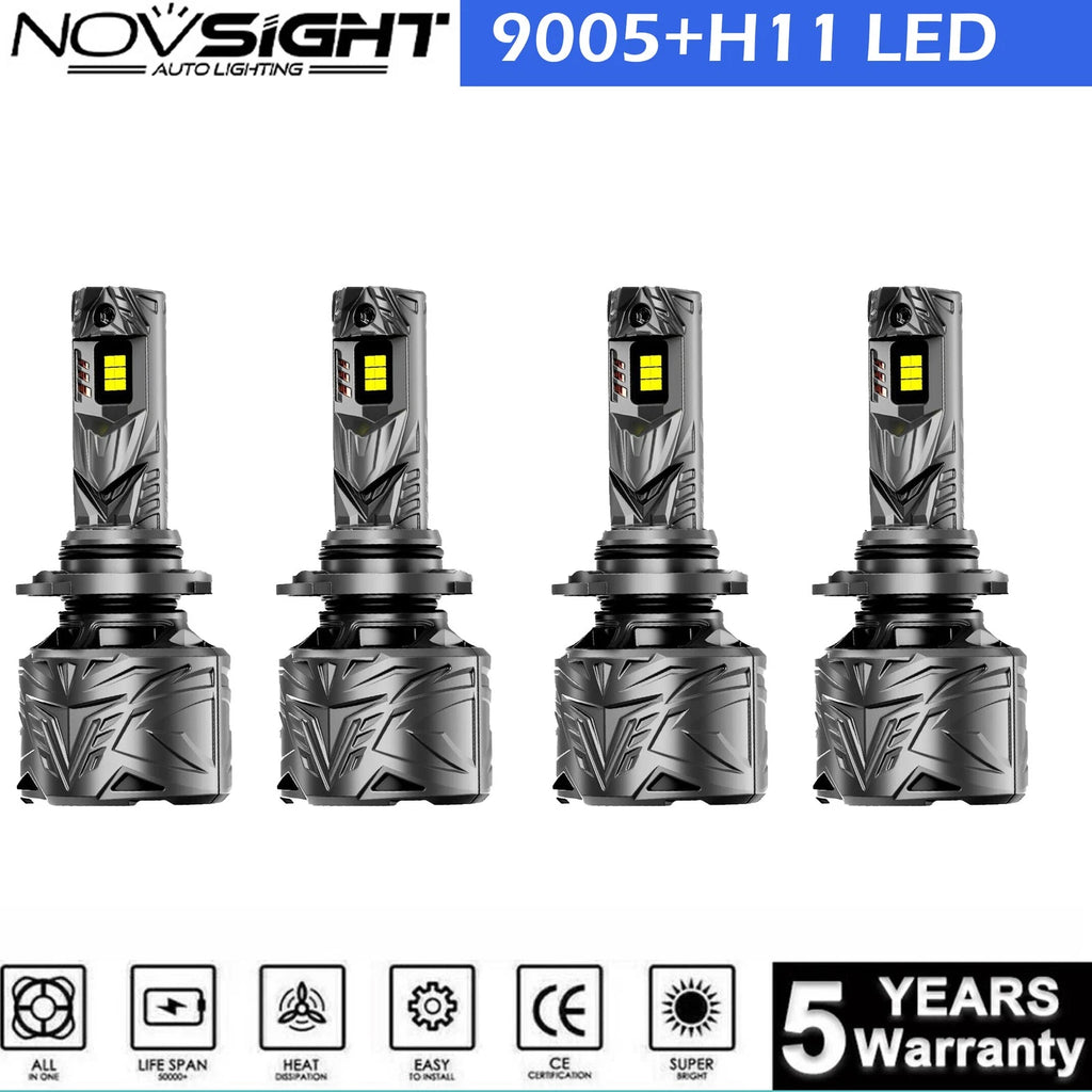 9005 H11 Combo LED Headlight Bulbs Kit for