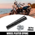 36 Pcs Bicycle Spokes 14G 290mm Replacement with Nipples for Most Bikes