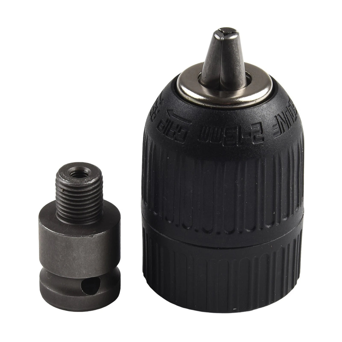 Keyless Drill Bit Chuck for Impact Driver Adapter (1/2" Hex Shank)