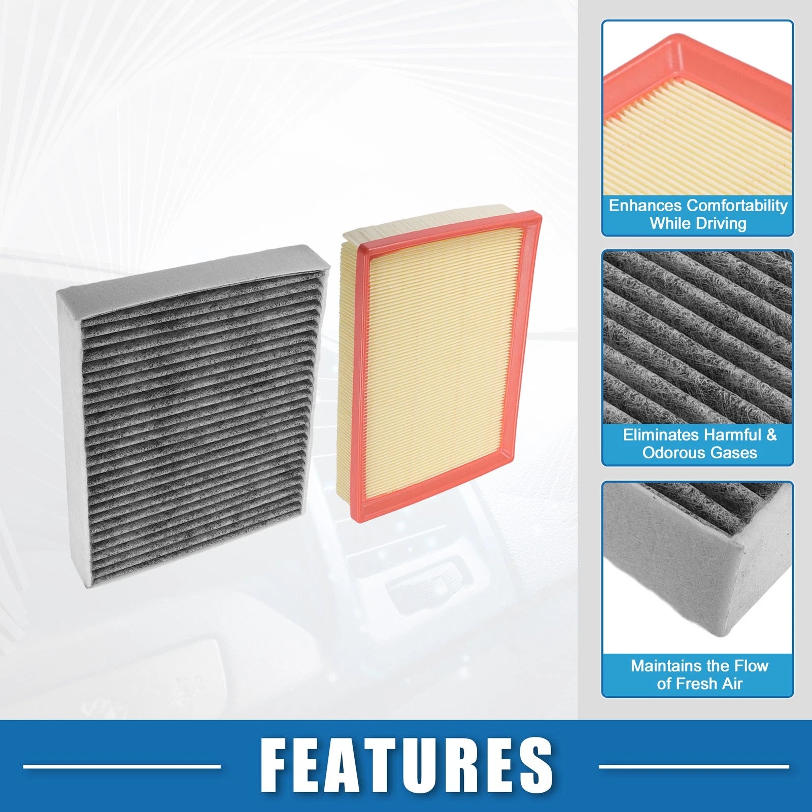 Car Cabin Air Filter Replacement Set for BMW 328i (2014–2016)