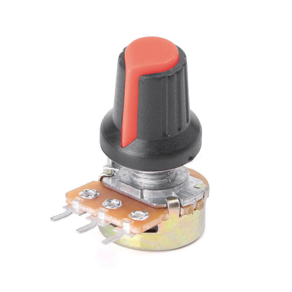 5 Set 5K-100K OHM Terminal Rotary B Type Potentionmeter + Switch Knob Cap Set