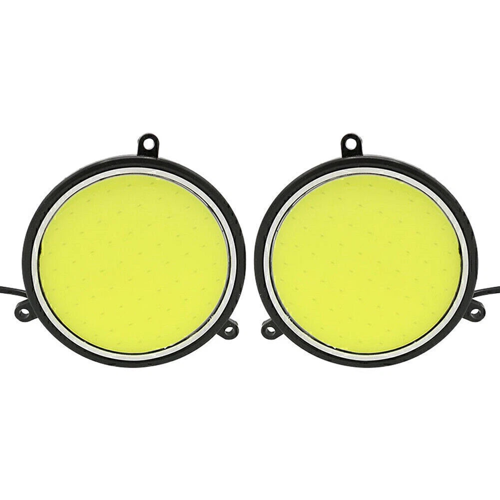 Pair COB White LED Daytime Running Lights for