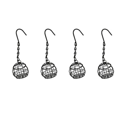 Spherical Bird Feeder for Fat Balls and Dried Fruit (12cm x 7cm) Black