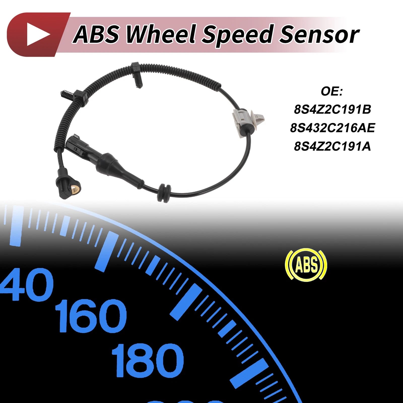 ABS Wheel Speed Sensor No. 8S4Z2C191B for Ford Focus (2008–2011) Rear Left
