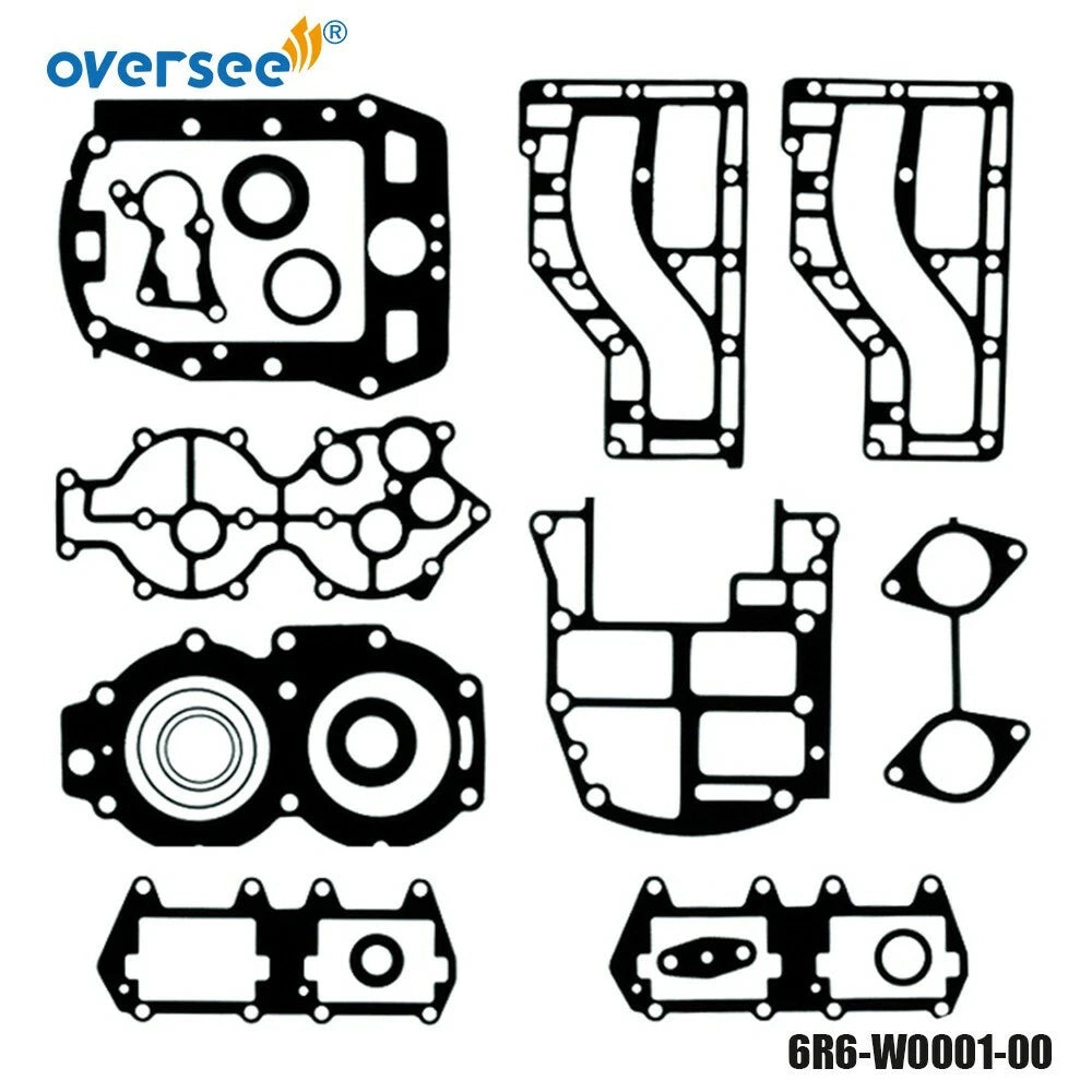 Outboard Gasket Kit for Yamaha Outboard Motor 40hp 2cyl (6R6-W0001-00)