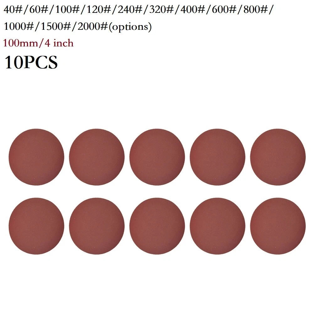 10pcs 4 Inch Sanding Discs Pad for Sander (40-2000 Grit)