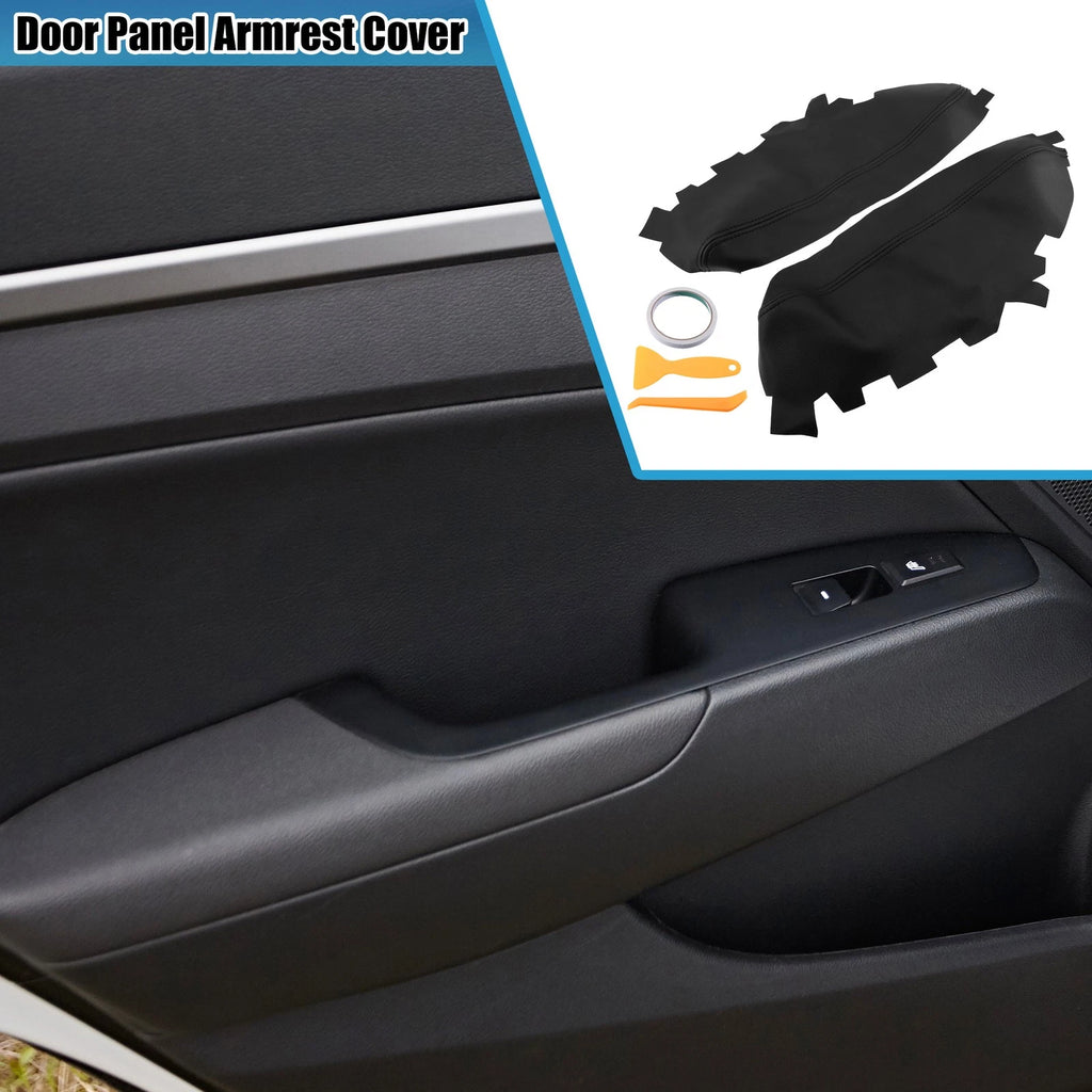 Front Door Panel Armrest Cover Replacement for Toyota Avalon (2013–2018) Black 1 Pair