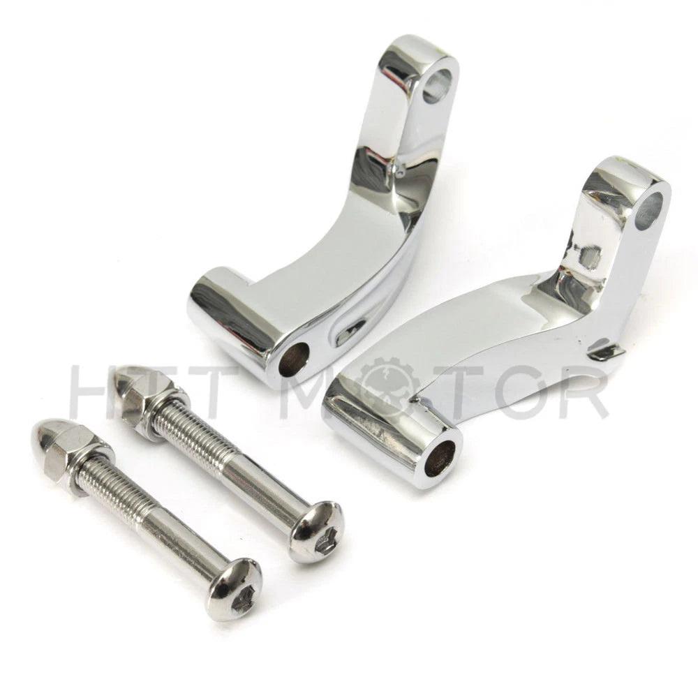 Chrome Mirror Relocation Extension Adapter Kit for Harley Davidson