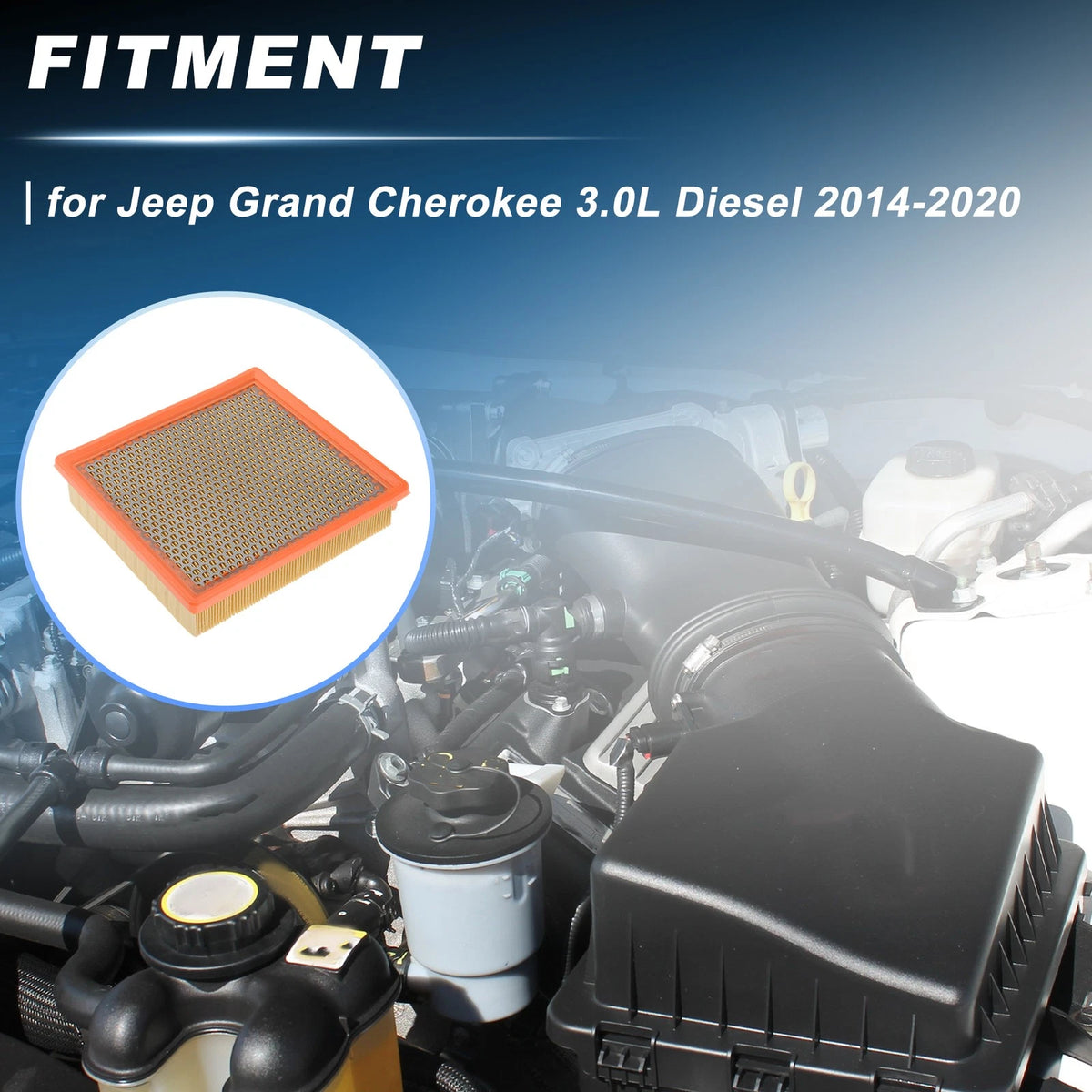 Engine Air Filter for Jeep Grand Cherokee 3.0L Diesel (2014–2020) 04861688AA