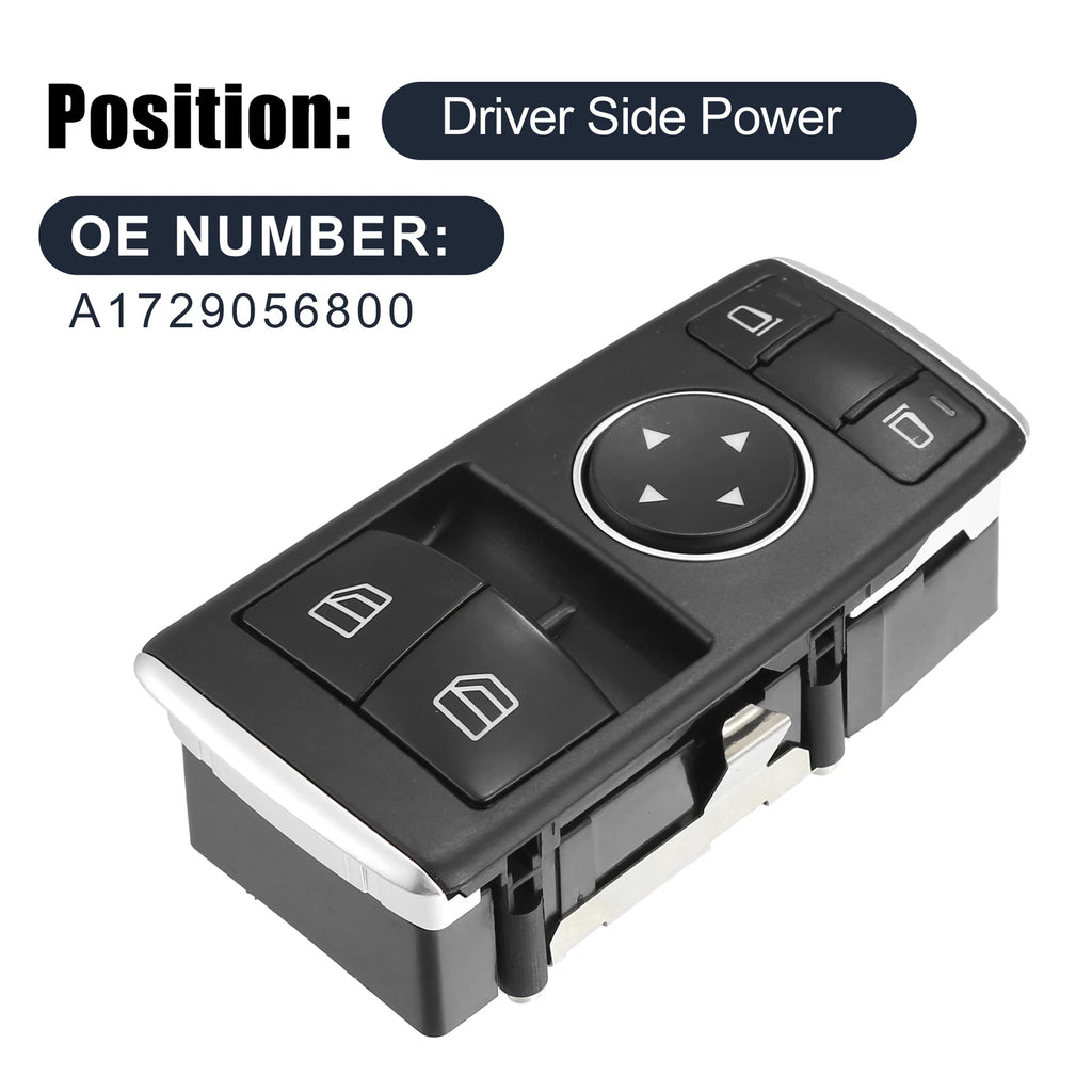 Driver Side Power Window Switch No.A1729056800 for Mercedes Benz C Class (2015–2021)