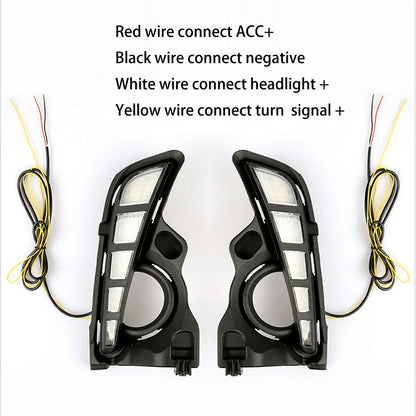 LED Daytime Running Light Fog Light with Turn Signal for Toyota Highlander (2017–2019)