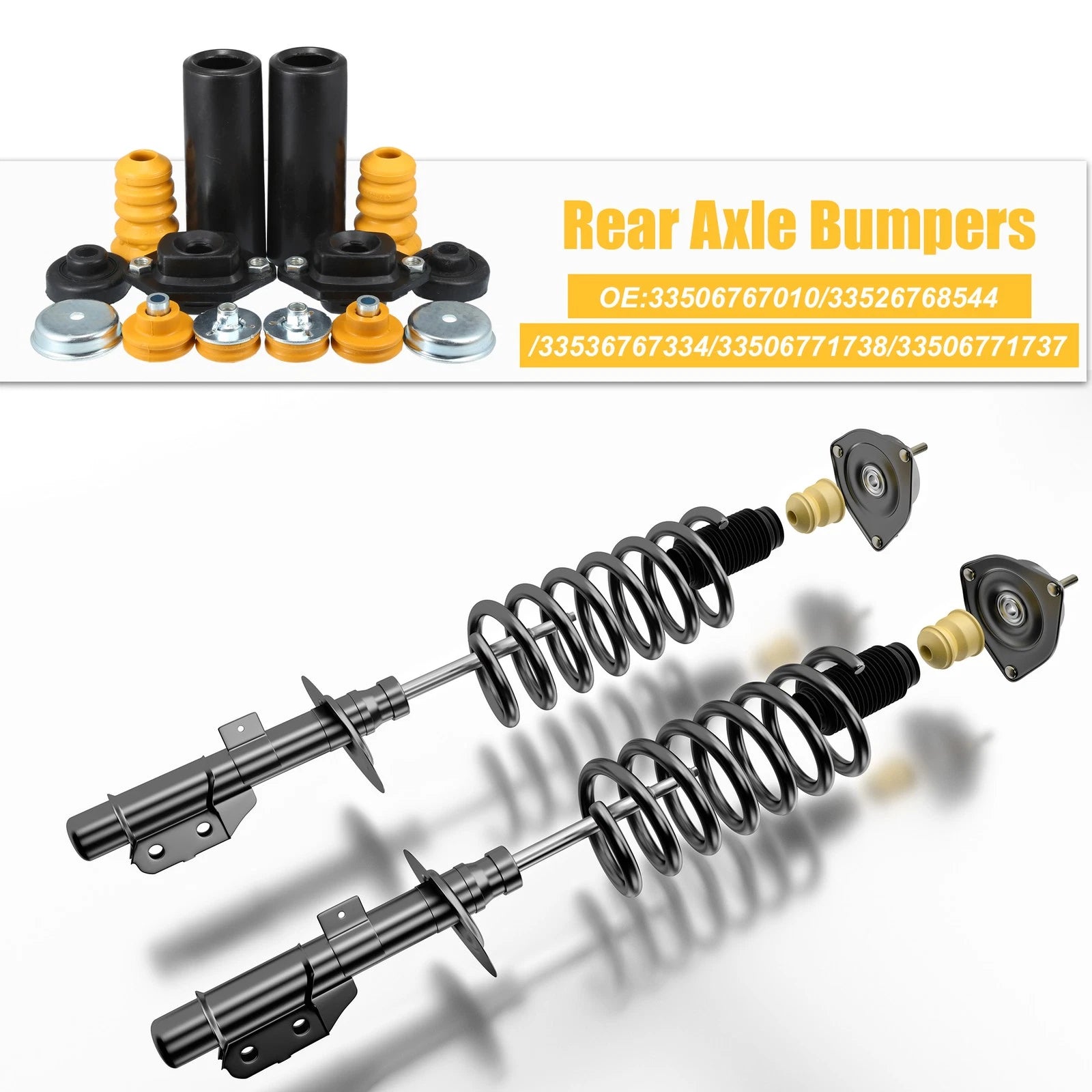 Rear Shock Mount Upper Lower Bumper Replacement for BMW E82 128i (2010–2013)