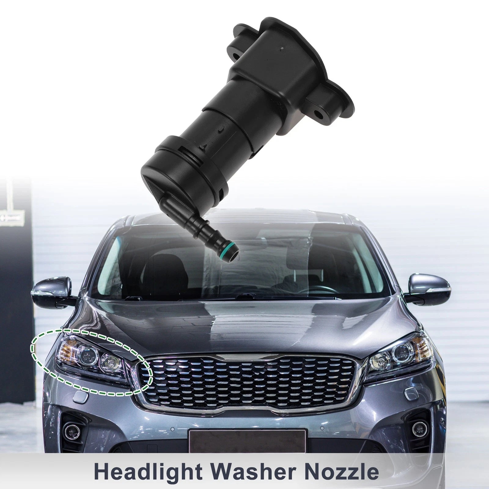 Front Passenger Side Headlight Washer Nozzle for Audi A4 (2005–2008)